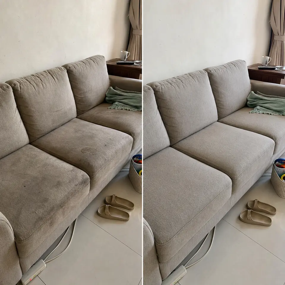 VEKIUM fabric sofa cleaning before and after in Kuala Lumpur and Selangor — photo 4